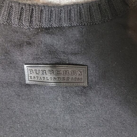 Vintage Burberry Women's Size S Black Knit Blend Long Sleeve Mini Dress Rare - Picture 9 of 16